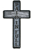 PAID IN FULL CROSS PATCH 5 INCH (Sold by the piece)