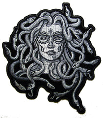 MEDUSA WOMEN WITH SNAKE HAIR EMBROIDERED PATCH 4 INCH (Sold by the piece)