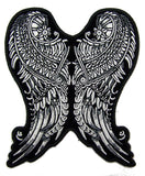 ORNATE ANGEL WINGS EMBROIDERED PATCH 5 INCH (Sold by the piece)