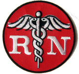 MEDICAL RN NURSE CIRCLE EMBROIDERED PATCH (Sold by the piece)
