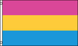 PANSEXUAL RAINBOW PRIDE  3 X 5 FLAG ( sold by the piece )
