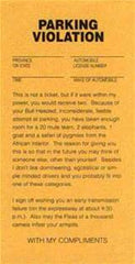 JOKE PARKING TICKETS ( 1 PAD OF 25 pc )