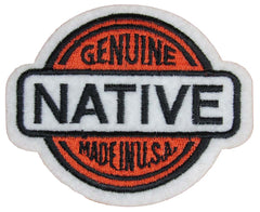 GENUINE NATIVE 3 1/2 INCH EMBROIDERD PATCH (Sold by the piece)