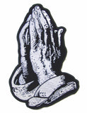 JUMBO RELIGIOUS PRAYING HANDS PATCH 10 INCH (Sold by the piece)