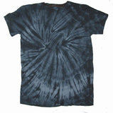 ADULT SIZE  PETITE LIGHT BLACK SPIDER TIE DYED TEE SHIRT (sold by the piece )