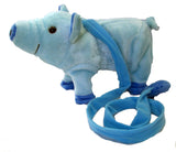 BLUE OR BROWN LARGE REMOTE CONTROL BATTERY OPERATED TOY WALKING PIG