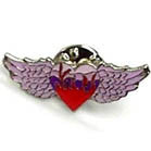 HEART WINGS HAT / JACKET PIN (Sold by the dozen) *- CLOSEOUT NOW 50 CENTS EA