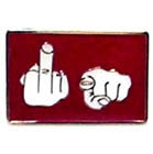 HELLO TO YOU MIDDLE FINGER HAT / JACKET PIN (Sold by the piece)