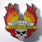 LIVE TO RIDE WINGS HAT / JACKET PIN (Sold by the piece)