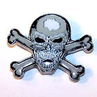 SKULL X BONE IN MOUTH HAT / JACKET PIN (Sold by the piece)