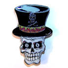SKULL TOP HAT HAT / JACKET PIN (Sold by the piece)