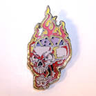 SKULL HEAD DICE HAT / JACKET PIN (Sold by the dozen) *- CLOSEOUT NOW 50 CENTS EA