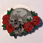 SKULL ROSES HAT / JACKET PIN (Sold by the piece)