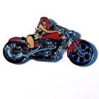 MOTORCYCLE CHICK HAT / JACKET PIN (Sold by the piece)