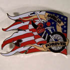 BIKE AMERICAN FLAG HAT / JACKET PIN  (Sold by the dozen)