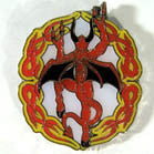 FLAME CIRCLE DEVIL HAT / JACKET PIN  (Sold by the piece)