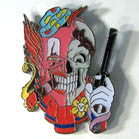 CLOWN SKULL HAT / JACKET PIN  (Sold by the piece)