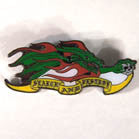 SEARCH AND DESTROY DRAGON HAT / JACKET PIN  (Sold by the piece)