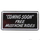MUSTACHE RIDES HAT / JACKET PIN  (Sold by the piece)