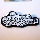 STACKED SKULLS HAT / JACKET PIN  (Sold by the piece)