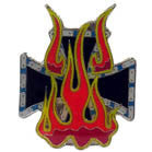 IRON CROSS FLAMES HAT / JACKET PIN (Sold by the piece)