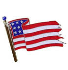 AMERICAN WAVEY FLAG HAT / JACKET PIN (Sold by the dozen)