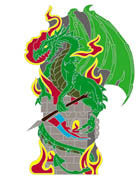 GREEN DRAGON HAT / JACKET PIN (Sold by the piece) *- CLOSEOUT $1 EA