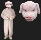 ADULT PIG COSTUME SUIT ** DISCOUNTED, missing foot hooves**(Sold by the piece)