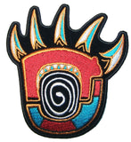 NATIVE BEAR CLAW SYMBOL EMBROIDERED PATCH (sold by the piece )