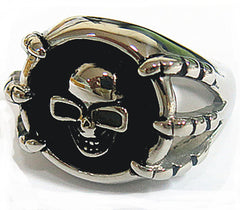 SKULL WITH CLAWS STAINLESS STEEL BIKER RING ( sold by the piece )