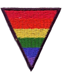 RAINBOW GAY PRIDE TRIANGLE EMBROIDERD PATCH (Sold by the piece)