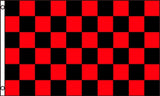 RED & BLACK CHECKERED   3 X 5 FLAG ( sold by the piece )