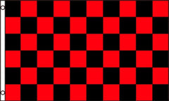 RED & BLACK CHECKERED RACING  2 X 3 FLAG ( sold by the piece )