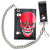 LARGE RED SKULL TRIFOLD LEATHER WALLETS WITH CHAIN (Sold by the piece)