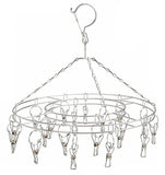 ROUND FLAG / HAT DISPLAY HANGING 16 PC CLIP RACK (Sold by the piece) - * CLOSEOUT NOW $7.50 EA