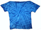 ROYAL BLUE PETITE SPIDER TYE DYED TEE SHIRT (sold by the piece)
