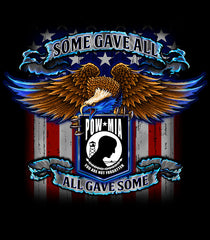 POW MIA SOME GAVE ALL SHORT SLEEVE TEE SHIRT  (Sold by the piece)