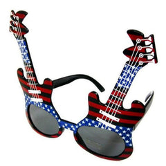 AMERICAN FLAG GUITAR PARTY GLASSES (sold by the piece or dozen  )