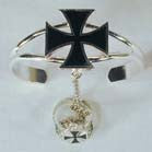 IRON CROSS BRACELET WITH MATCHING RING (Sold by the piece) *- CLOSEOUT NOW $ 7.50 EA