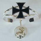 IRON CROSS BRACELET WITH MATCHING RING (Sold by the piece) *- CLOSEOUT NOW $ 7.50 EA