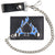 SPADES BLUE FLAMES TRIFOLD LEATHER WALLETS WITH CHAIN (Sold by the piece)