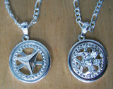 ASSTORTED SILVER SPINNING CAR RIM NECKLACES ( sold by the piece or dozen ) CLOSEOUT ONLY $ 1 EA