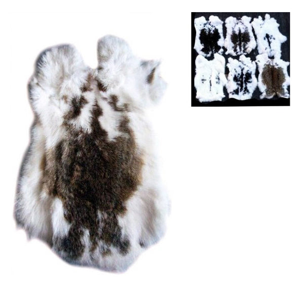 NATURAL SPOTTED RABBIT SKIN PELT (Sold by the piece OR dozen ...