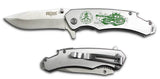 SILVER US ARMY STAINLESS STEEL 8 INCH FOLDING ( sold by the piece )