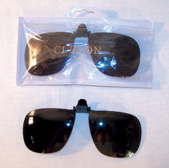 CLIP ON DARK LENSE SUNGLASSES (Sold by the piece)