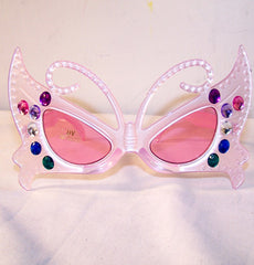 BUTTERFLY WITH JEWELS PARTY GLASSES (Sold by the piece or dozen )