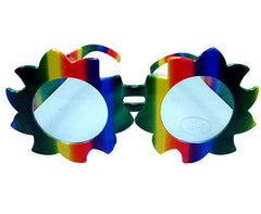 RAINBOW STRIPE SUN PARTY GLASSES (Sold by the piece or dozen )