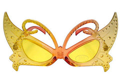 AMBER BUTTERFLY PARTY GLASSES (Sold by the piece or dozen )