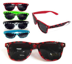 SMILE FACE PRINT FRAME SUNGLASSES (Sold by the dozen)