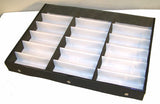HORIZONTAL 18 PAIR CLEAR COVER SUNGLASS DISPLAY TRAY  (Sold by the piece)